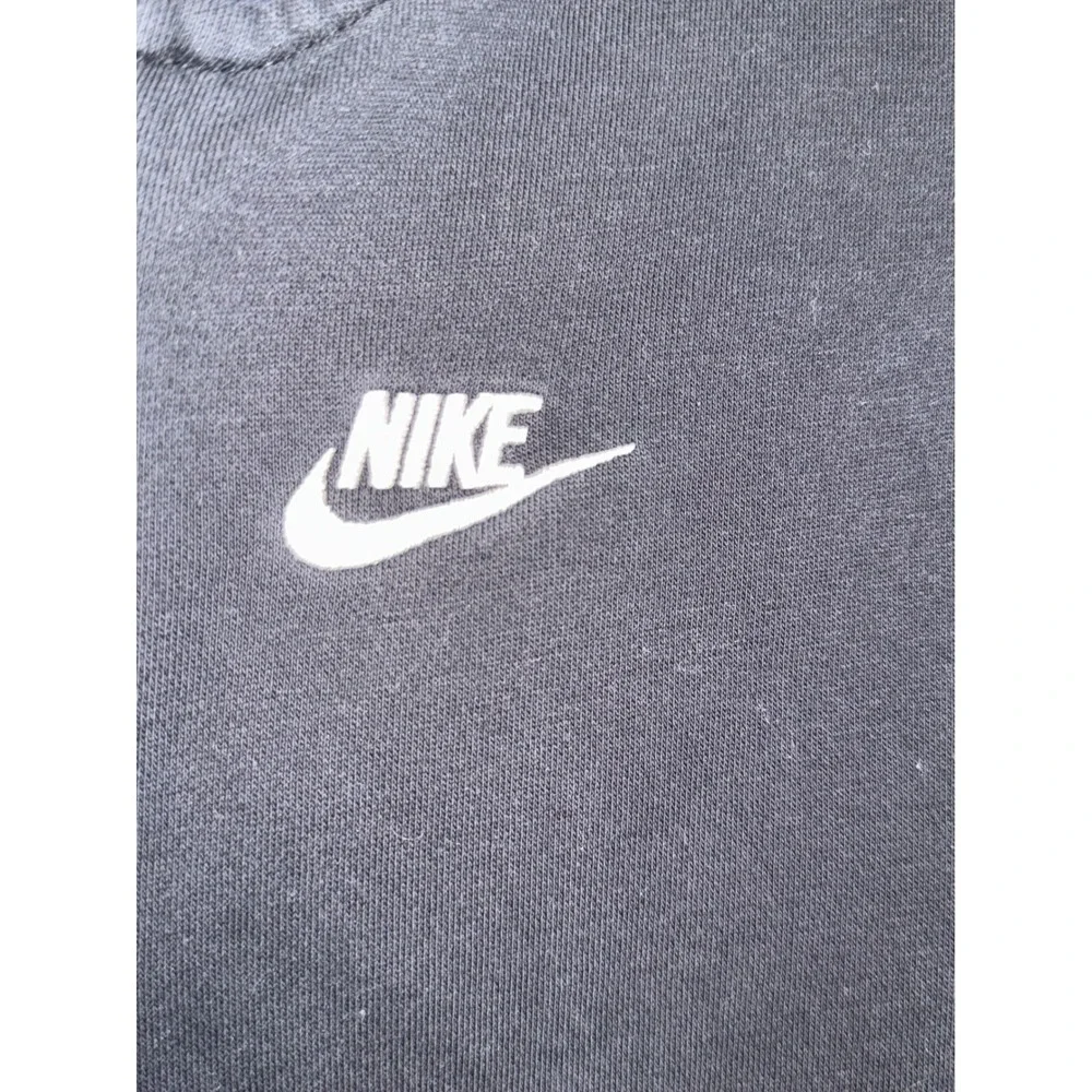 Nike Sportswear Women Black Full Zip Fleece Hoodie Embroidered Logo XL